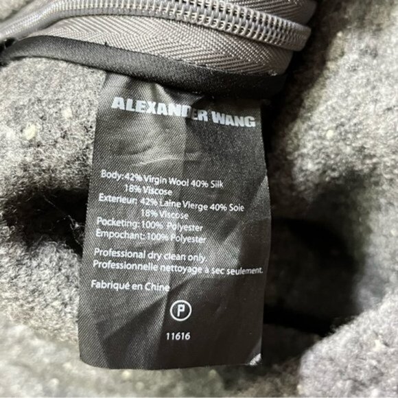 Alexander Wang Wool And Silk Blend Trouser Pants Ankle Zip Women Size 8 - Picture 13 of 13